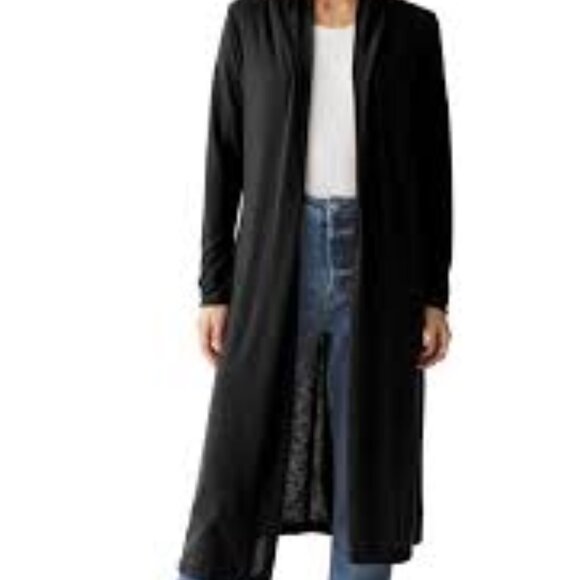 New Michael Stars Izzy longline open cardigan in Mocha, size Medium - Picture 2 of 3